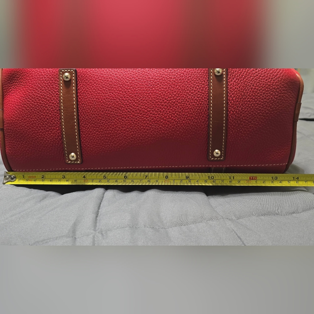 Dooney & Bourke Red Pebbled Leather Large Satchel - Picture 10 of 10